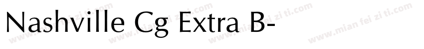 Nashville Cg Extra B字体转换